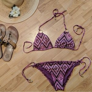 Vitamin A purple and metallic bikini